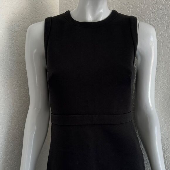 LOFT Dress Black Flounce Hem Peplum Dress Size 4P - Picture 5 of 7